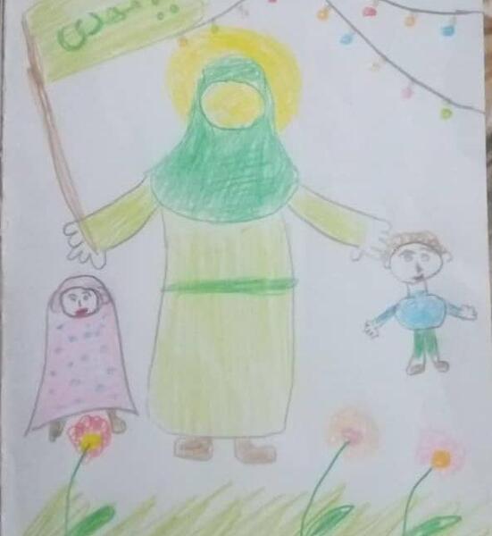 عکس نقاشی کودکانه امام زمان
