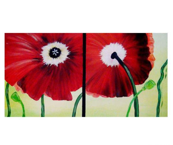 عکس نقاشی گل شقایق