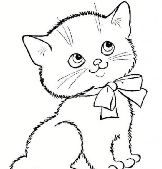 عکس نقاشی کودکانه گربه