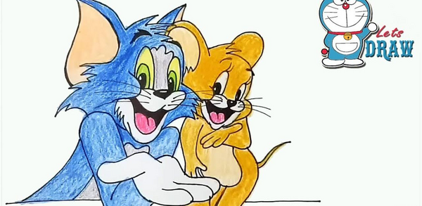 عکس نقاشی صورت تام و جری