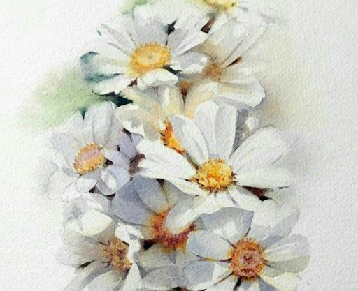 عکس نقاشی گل آبرنگ