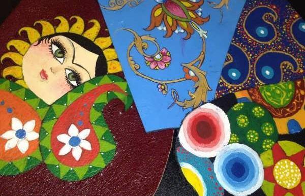 عکس طرح فانتزی نقاشی روی چرم