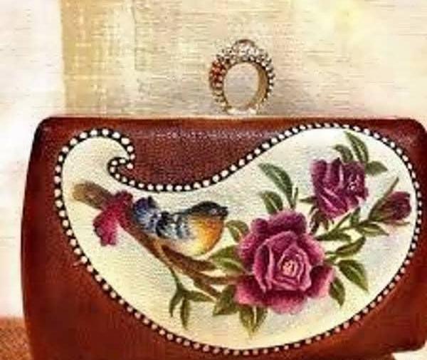 عکس طرح فانتزی نقاشی روی چرم