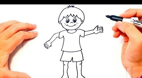 عکس نقاشی ساده پسر