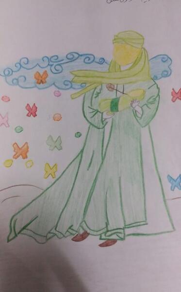 عکس نقاشی ساده امام حسین