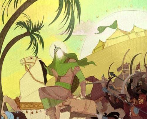 عکس نقاشی ساده امام حسین