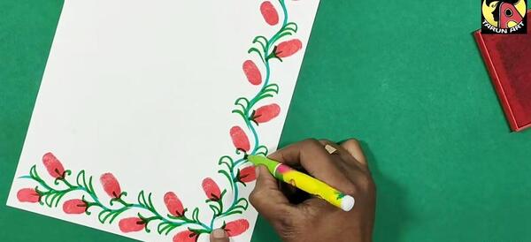 عکس نقاشی گل برای حاشیه دفتر