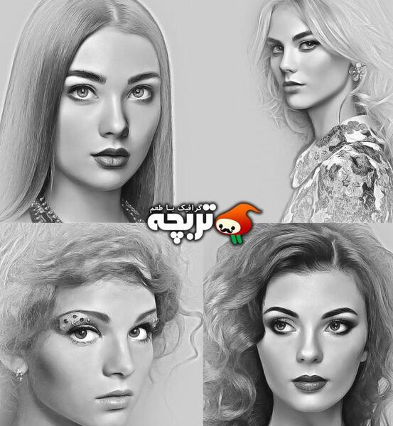 عکس نقاشی سیاه قلم نرم افزار
