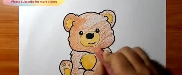 عکس نقاشی دخترانه خرس