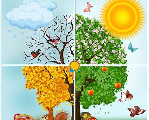 عکس نقاشی های زیبای چهار فصل