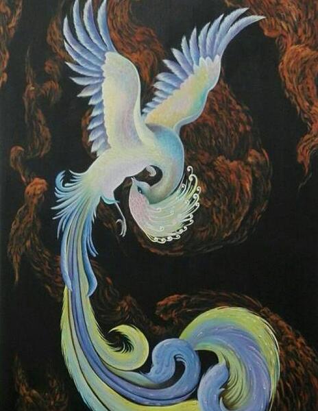 عکس طرح نقاشی سیمرغ ساده