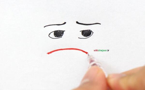 عکس نقاشی چهره ناراحت