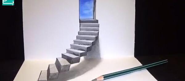 عکس نقاشی ساده سه بعدی
