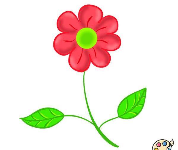 عکس نقاشی گل خیلی ساده