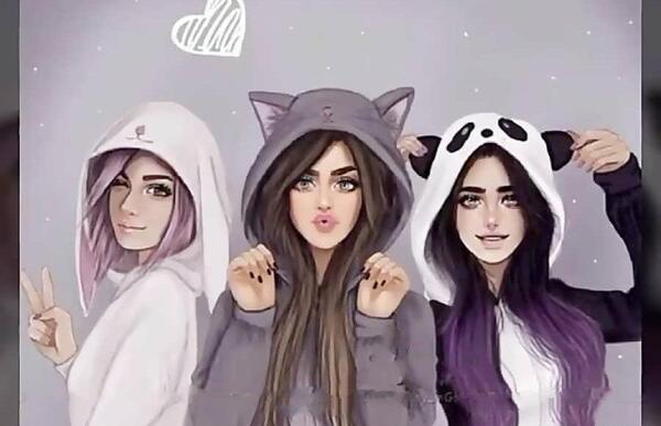 عکس سه نفره برای گروه