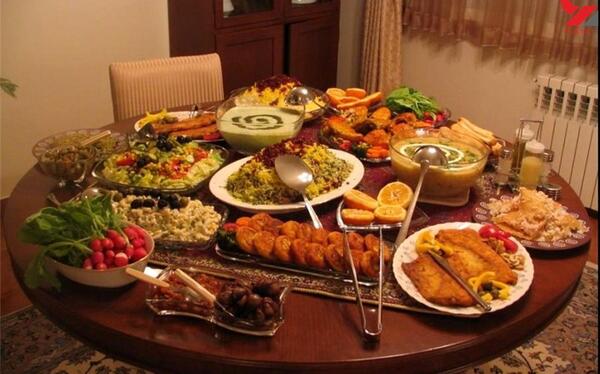 عکس سفره افطاری چهار نفره