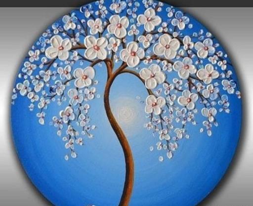عکس مدل نقاشی روی بوم گرد