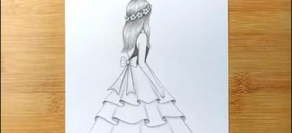 عکس نقاشی لباس عروس