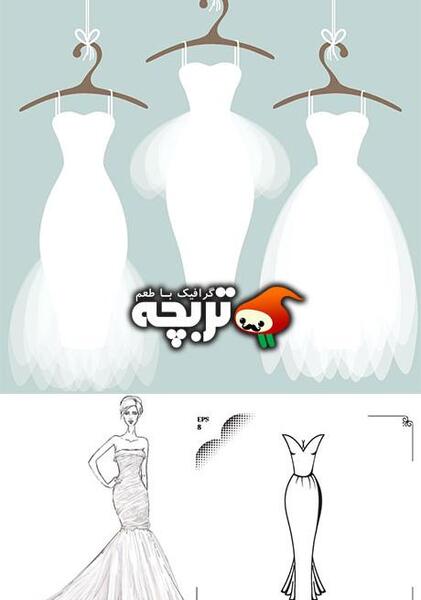 عکس نقاشی لباس عروس
