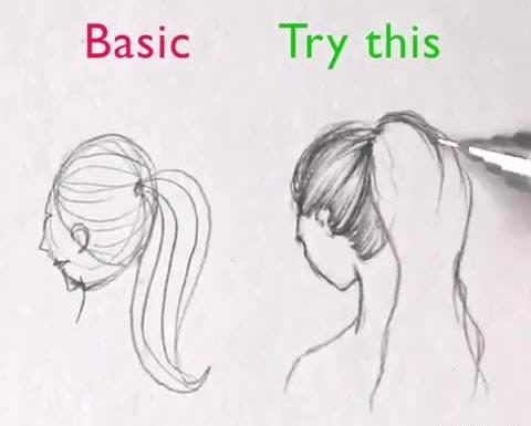 عکس نقاشی صورت نیم رخ