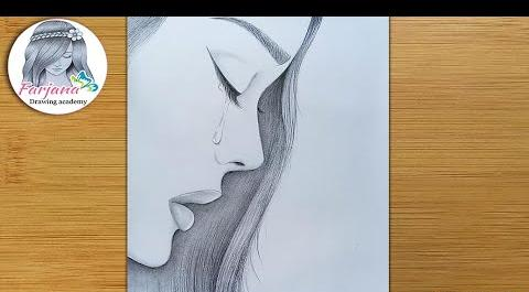 عکس نقاشی صورت نیم رخ