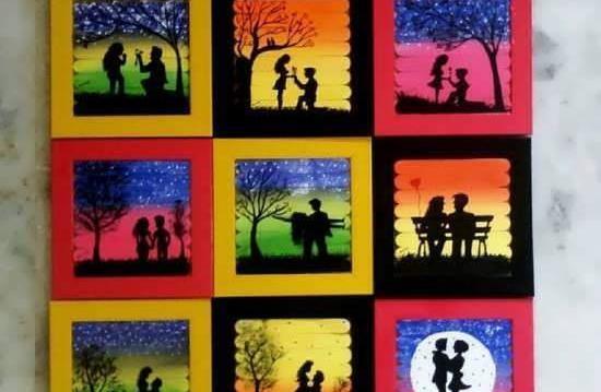 عکس نقاشی فانتزی روی چوب