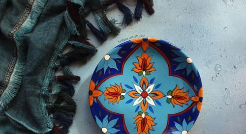عکس طرح نقاشی روی سفال سنتی