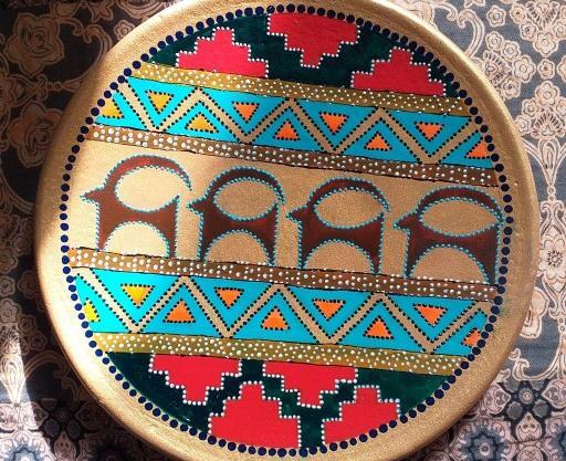 عکس طرح نقاشی روی سفال سنتی