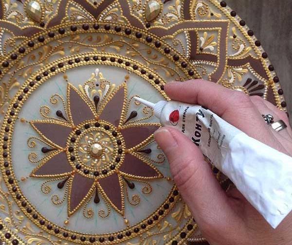 عکس طرح نقاشی روی سفال سنتی
