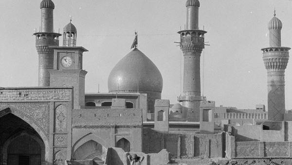عکس نقاشی سیاه قلم حرم امام حسین
