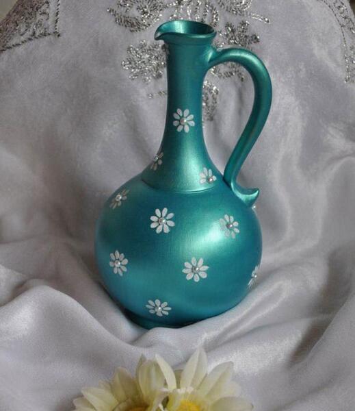 عکس طرح نقاشی روی گلدان سفال