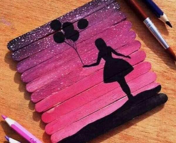 عکس طرح ساده برای نقاشی روی چوب