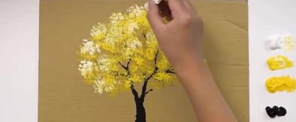عکس نقاشی درخت پاییزی