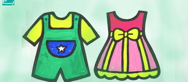 عکس نقاشی مدل لباس کودکانه