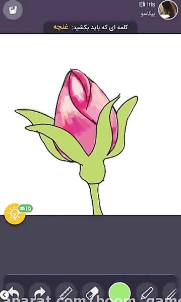 عکس نقاشی گل و غنچه