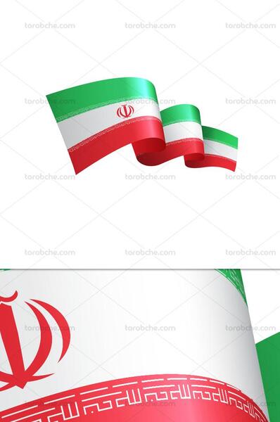 عکس پرچم ایران موج دار