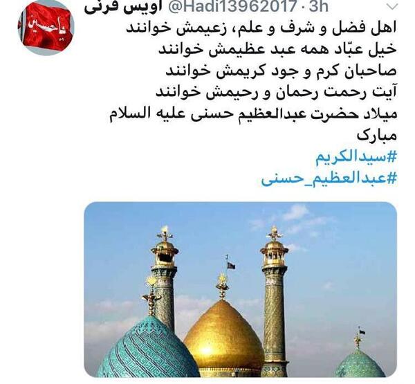 عکس ولادت عبدالعظیم حسنی