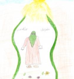 عکس نقاشی کودکانه ظهور امام زمان
