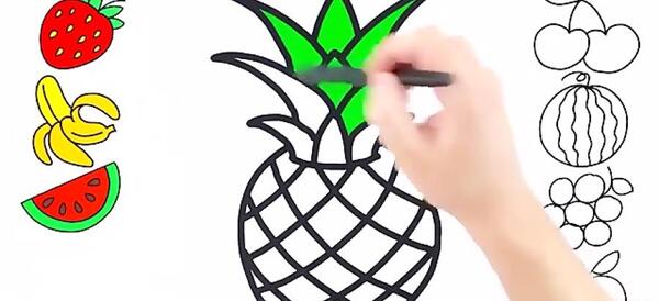 عکس نقاشی دخترانه میوه