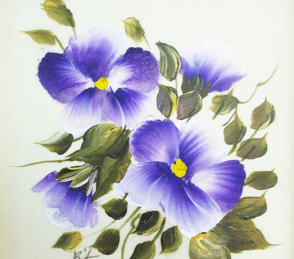 عکس نقاشی گل بنفشه