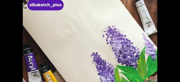 عکس نقاشی گل سنبل