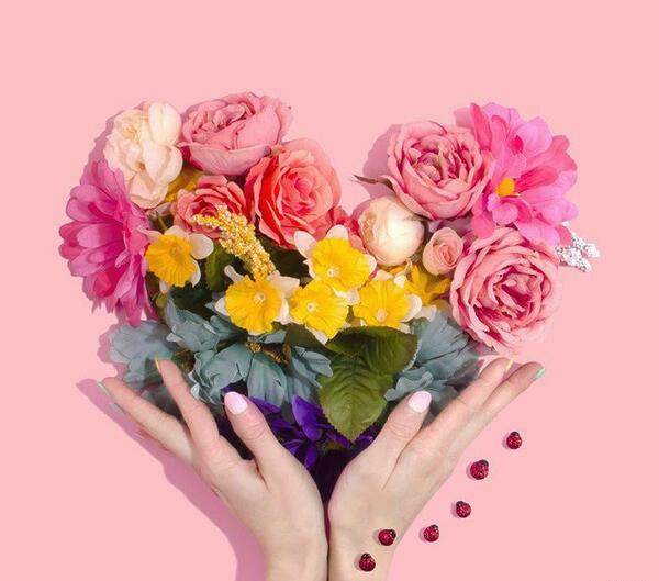عکس نقاشی گل قلبی