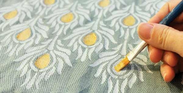 عکس طرح نقاشی روی پارچه ساده