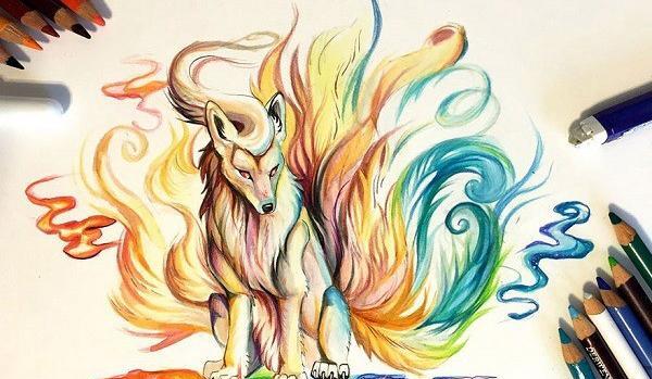 عکس مدل نقاشی با مداد رنگی ساده