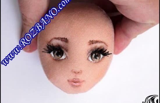 عکس نقاشی صورت عروسک با رنگ اکریلیک