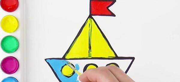 عکس نقاشی ساده قایق