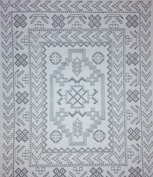 عکس نقاشی طرح قالی ساده