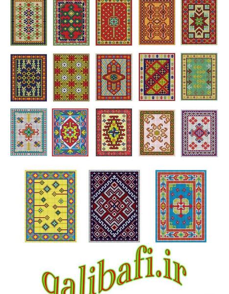 عکس نقاشی طرح قالی ساده