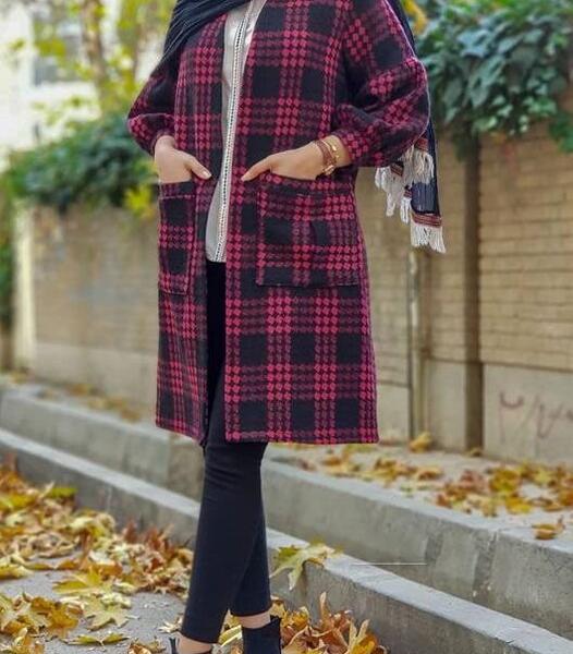 عکس مانتوی خط دار
