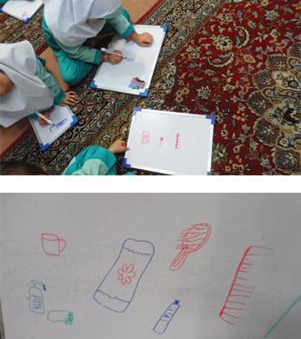 عکس نقاشی کودکانه وسایل شخصی